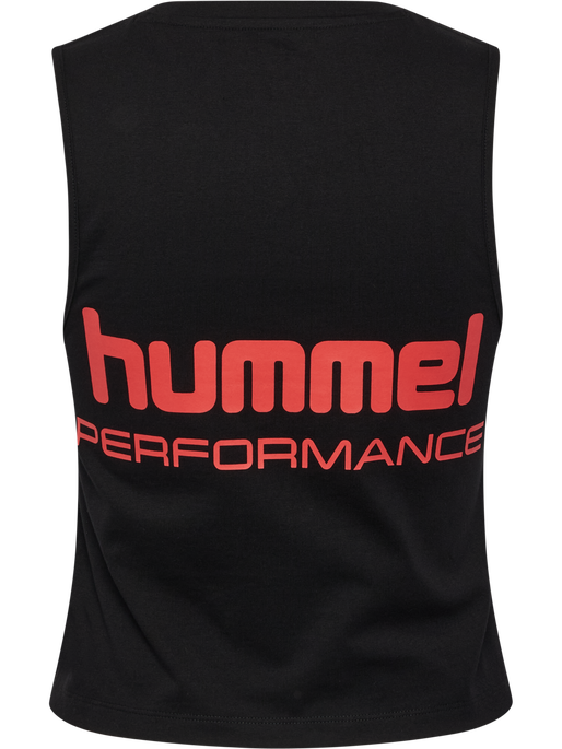 hmlHIIT CROPPED W MUSCLE TANK TOP, BLACK, packshot