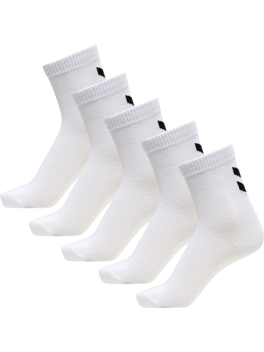 hmlMAKE MY DAY SOCK 5-PACK, BRIGHT WHITE/BRIGHT WHITE hmlMAKE MY DAY SOCK 5-PACK, BRIGHT WHITE/BRIGHT WHITE, packshot