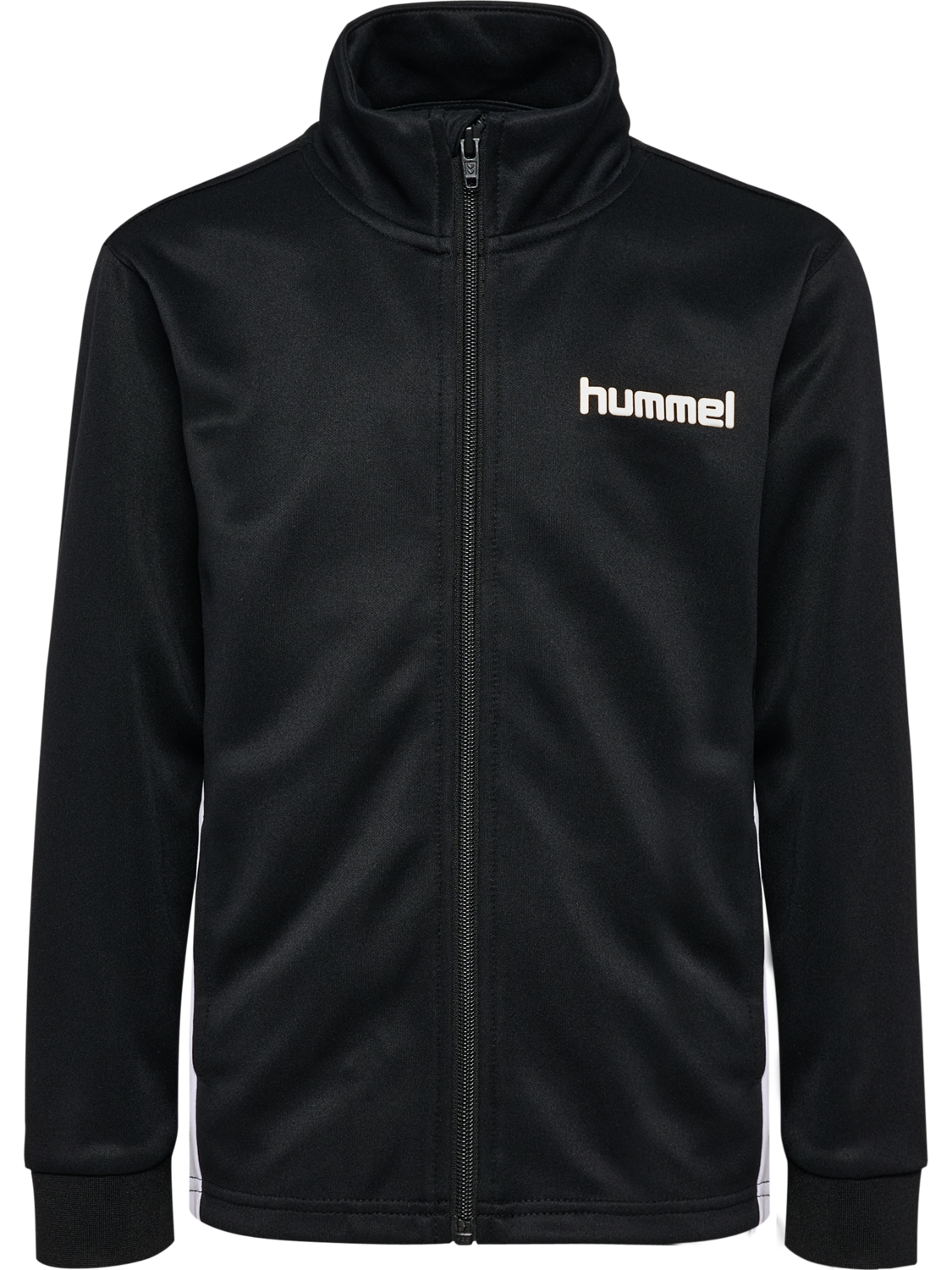 hmlJR CHEVRON ZIP JACKET, BLACK, packshot