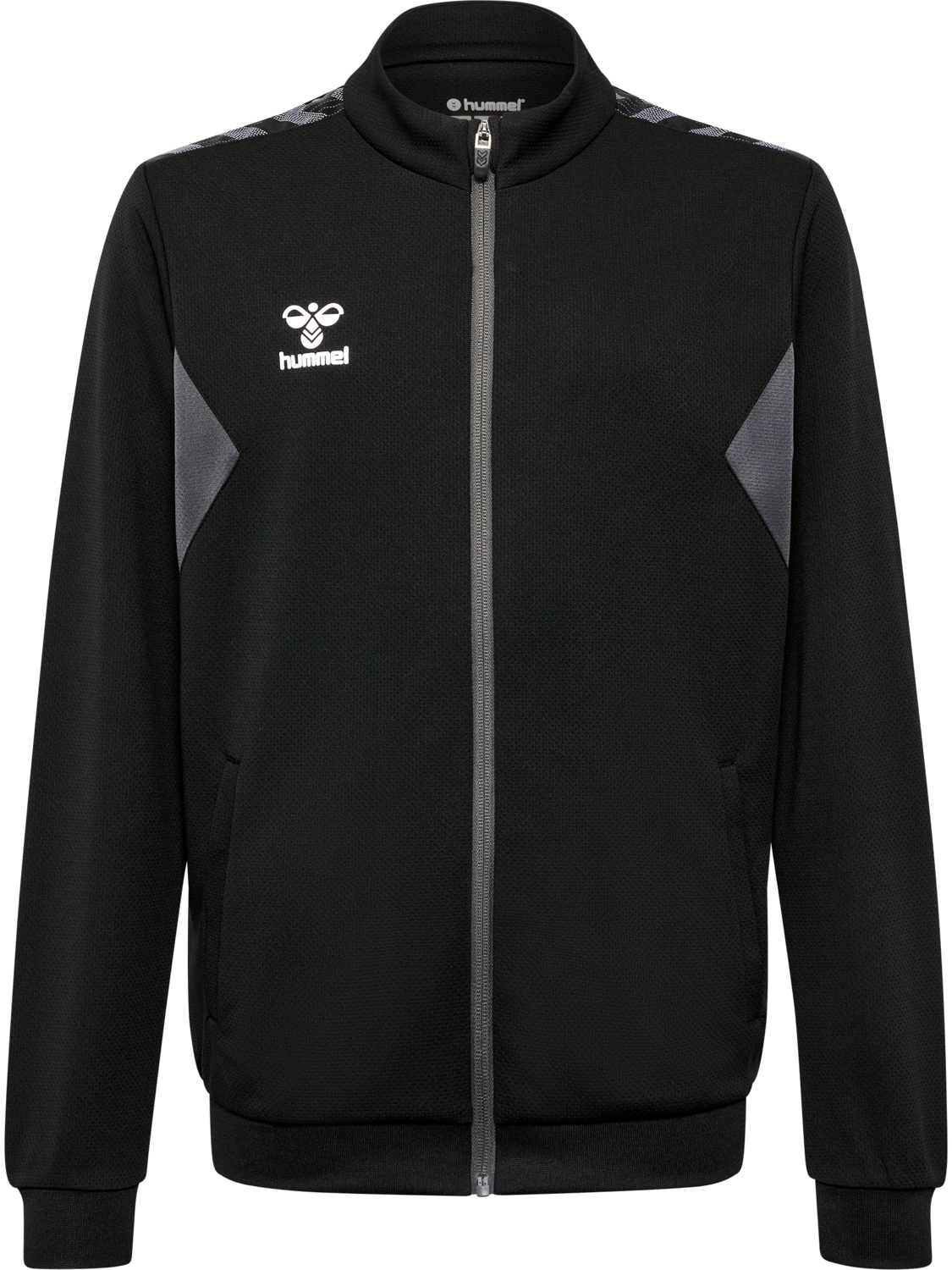 hmlAUTHENTIC PL ZIP JACKET KIDS, BLACK, packshot