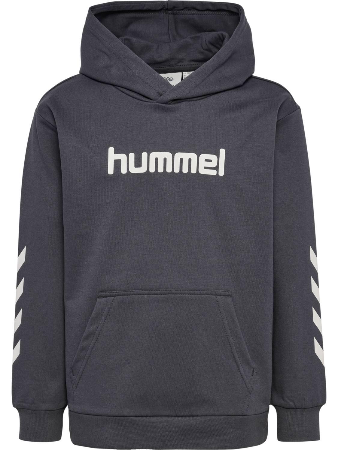 hmlJR LOGO HOODIE, EBONY, packshot