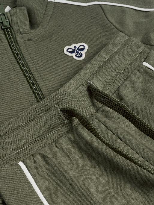 hmlMINI CO REG TRACK SUIT, DUSTY OLIVE, packshot