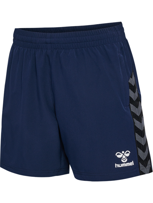 hmlAUTHENTIC WOVEN SHORTS WOMAN, MARINE, packshot
