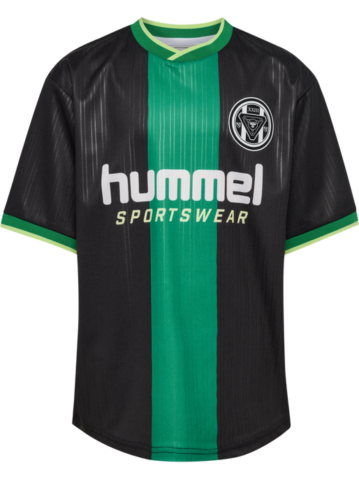 hmlJR LOOSE BALL  JERSEY S/S SET, BLACK, packshot
