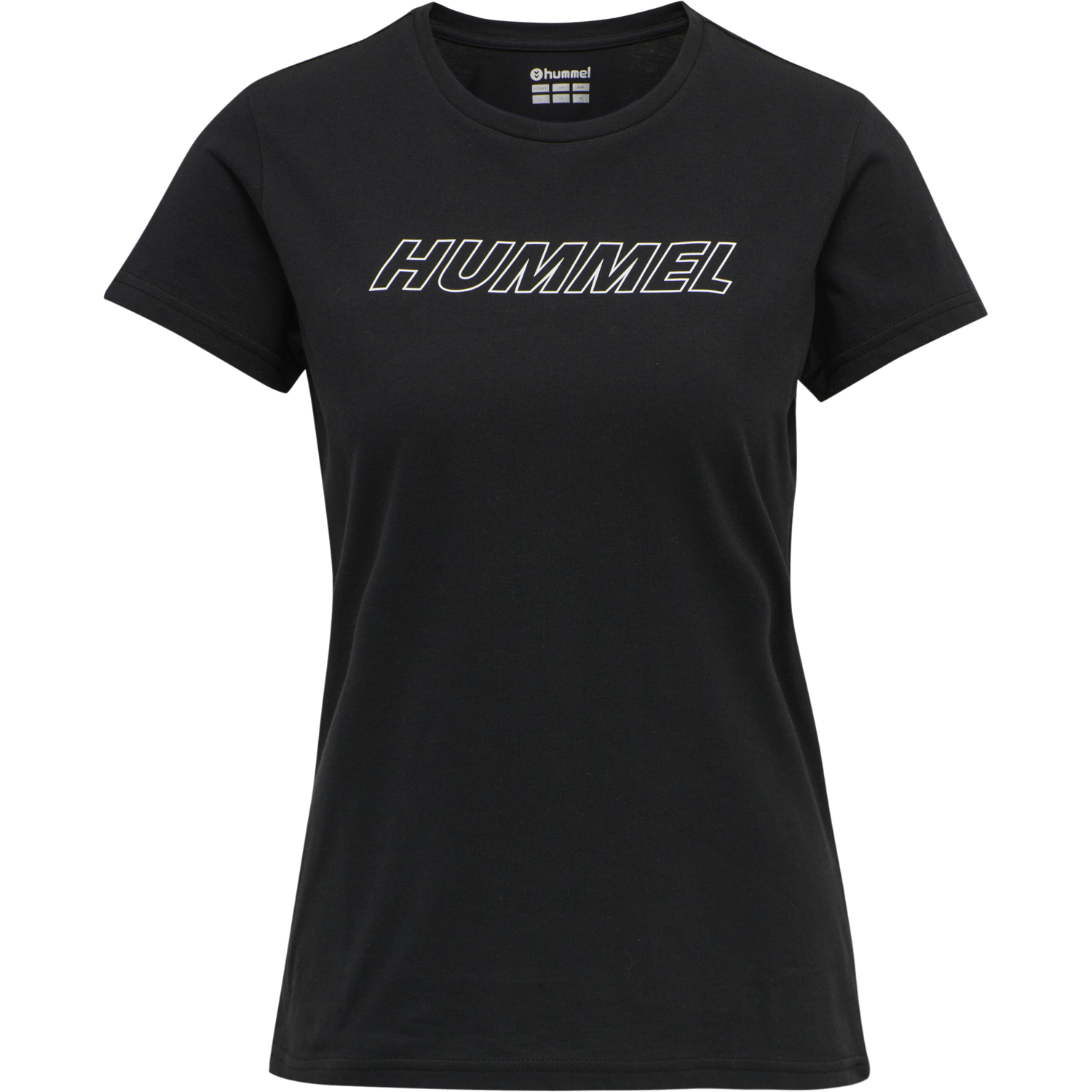 hmlTE CALI 2-PACK COTTON T-SHIRT, BLACK/CHATEAU GREY, packshot