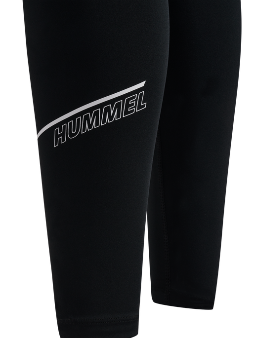 hmlCOURT MID WAIST POCKET TIGHTS W, BLACK, packshot