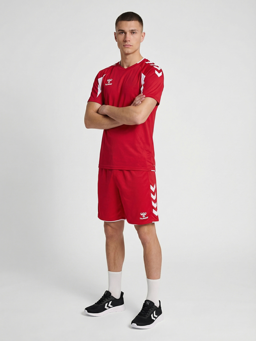 hmlCORE 2.0 JERSEY S/S, TRUE RED/WHITE, model