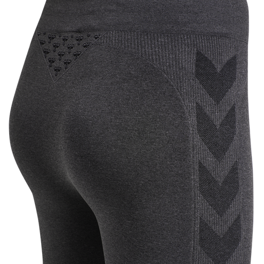 hmlCI SEAMLESS 3/4 TIGHTS, BLACK MELANGE, packshot