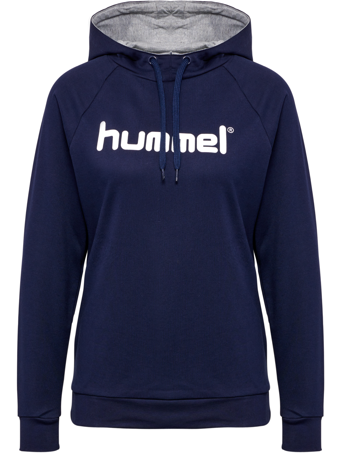 HMLGO COTTON LOGO HOODIE WOMAN, MARINE, packshot