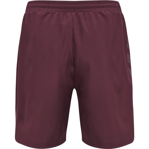 hmlMOVE GRID WOVEN SHORTS, GRAPE WINE, packshot