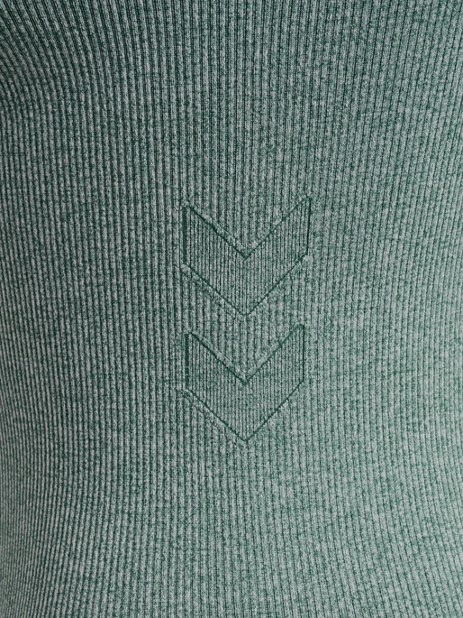 hmlYOGA SEAMLESS RIB TOP, CHINOIS GREEN MELANGE, packshot