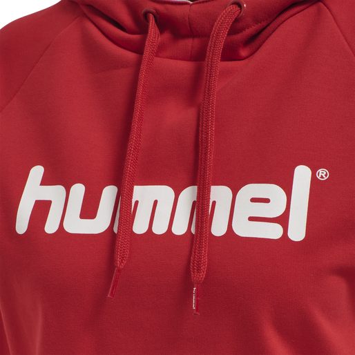 HMLGO COTTON LOGO HOODIE WOMAN, TRUE RED, packshot