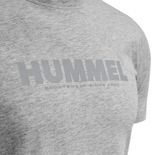 hmlLEGACY T-SHIRT, GREY MELANGE, packshot