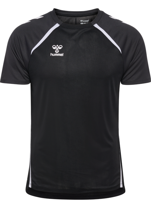 hmlLEAD 2.0 JERSEY S/S, BLACK/ASPHALT, packshot