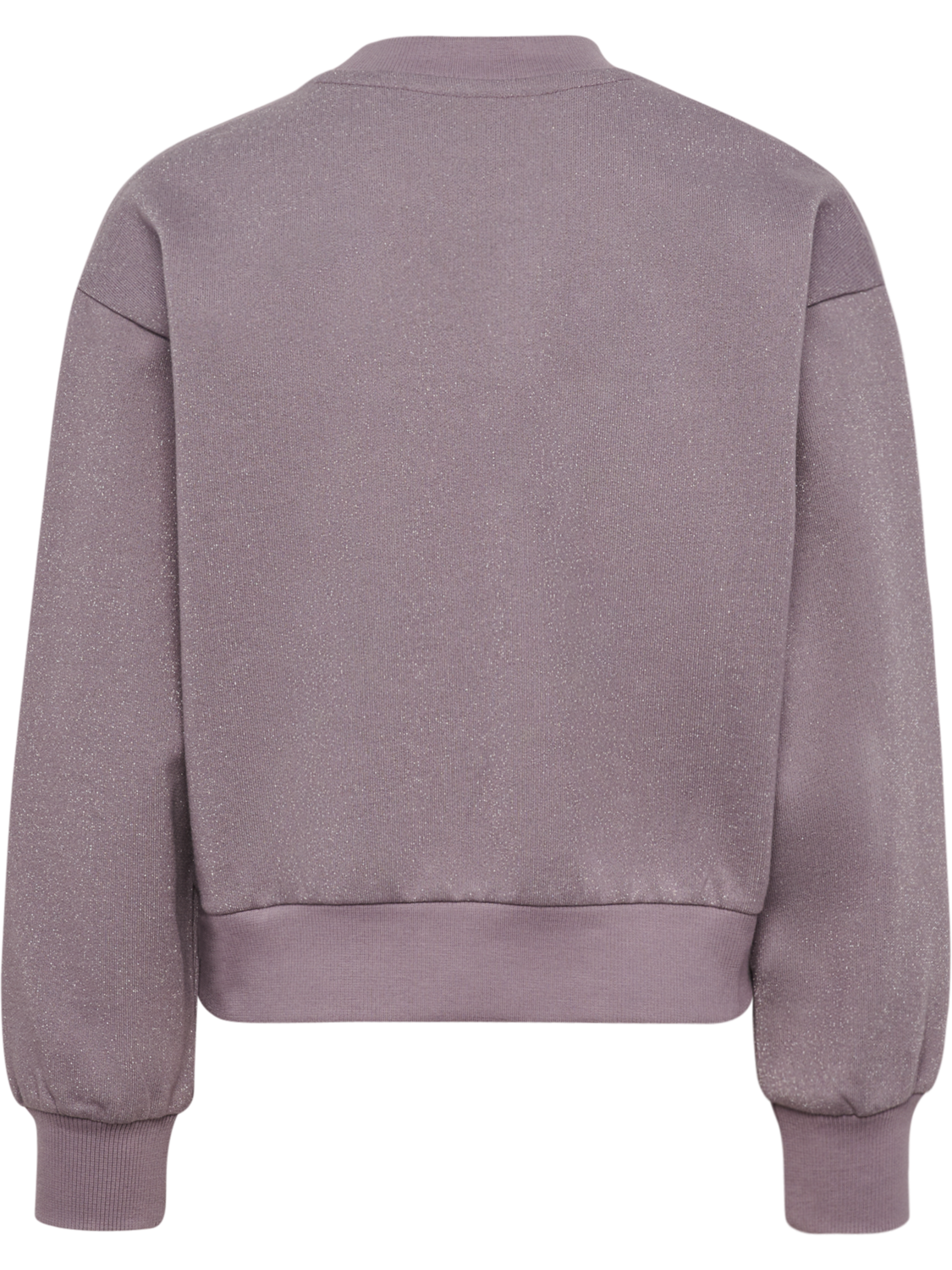 hmlJR LOOSE GLITTER CREWNECK BEE, GRAY RIDGE, packshot