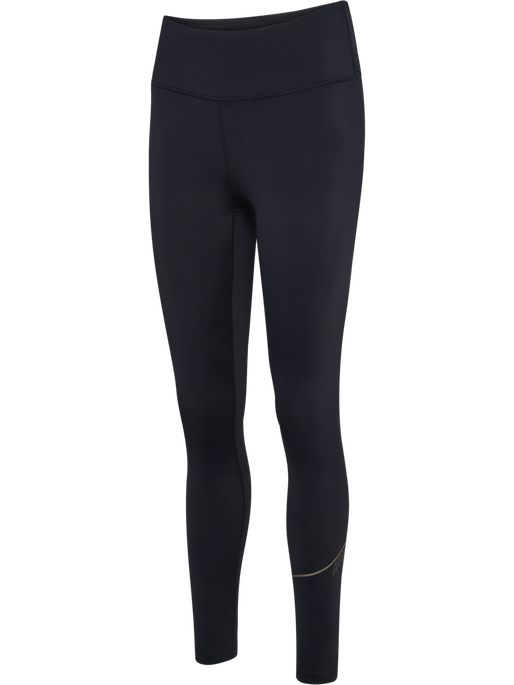 hmlCOURT MID WAIST POCKET TIGHTS W, LIGHT GREY/BLACK, packshot