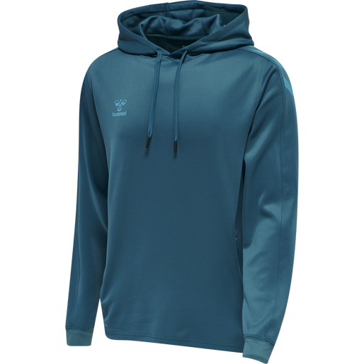 hmlCORE XK POLY SWEAT HOODIE, BLUE CORAL, packshot