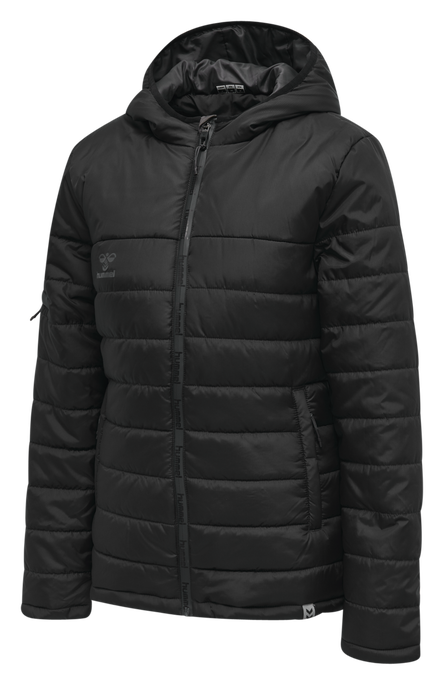 hmlNORTH QUILTED HOOD JACKET WOMAN, BLACK, packshot