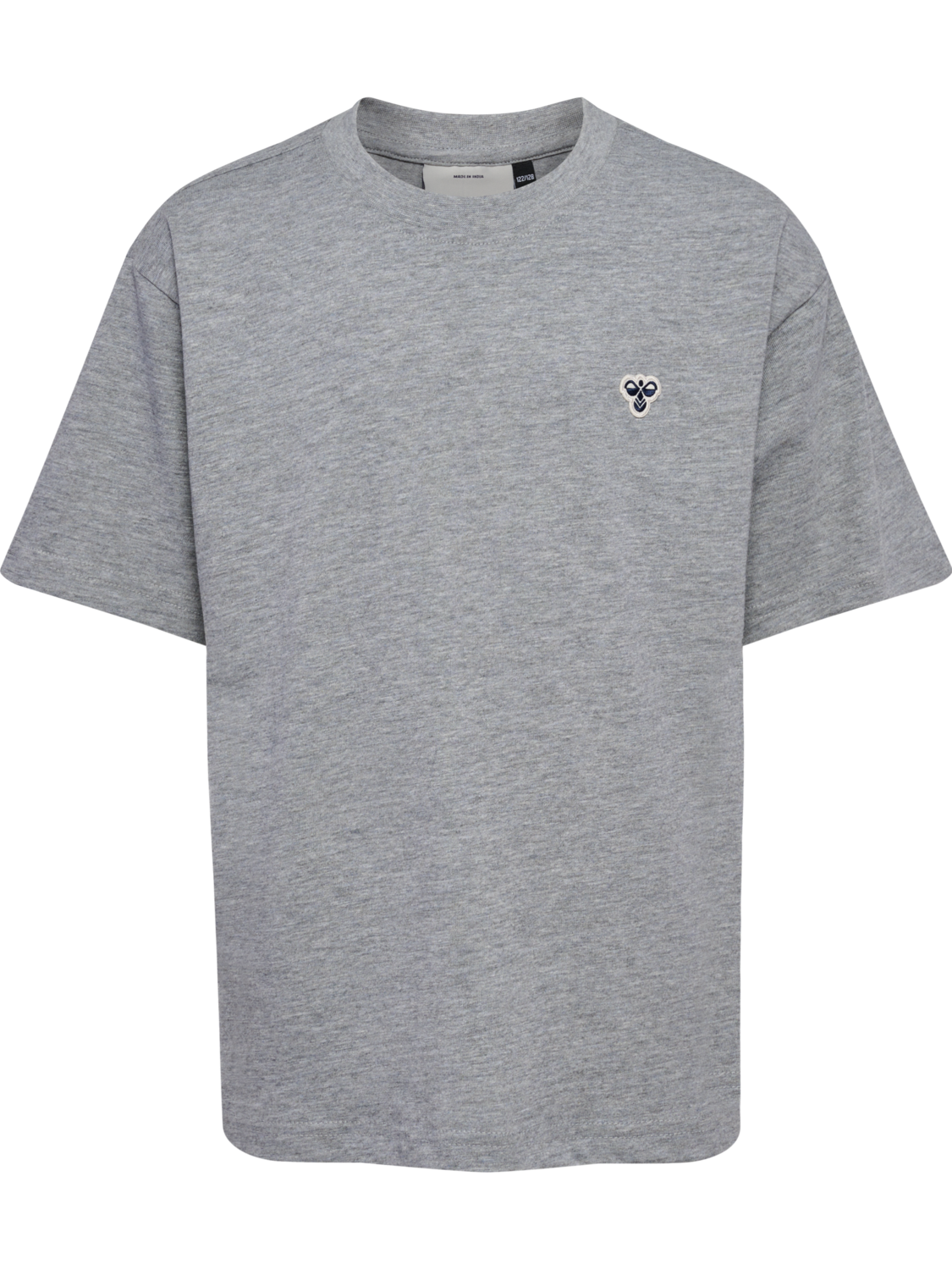 hmlJR LOOSE T-SHIRT S/S BEE, GREY MELANGE, packshot