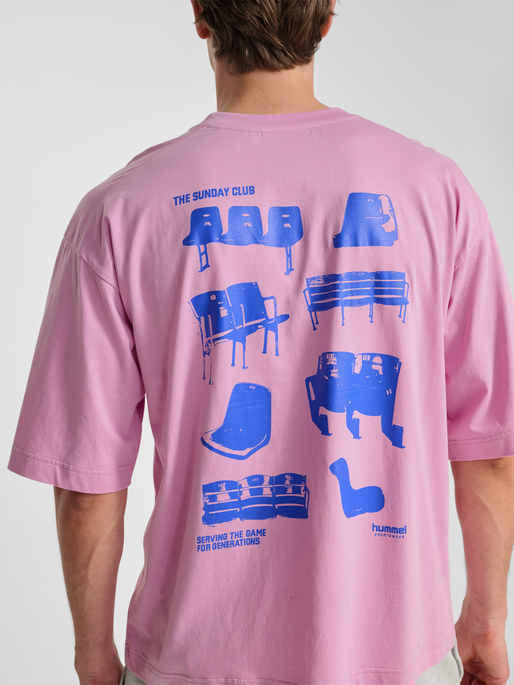 hmlOVERSIZED T-SHIRT S/S SUNDAY, PASTEL LAVENDER, model