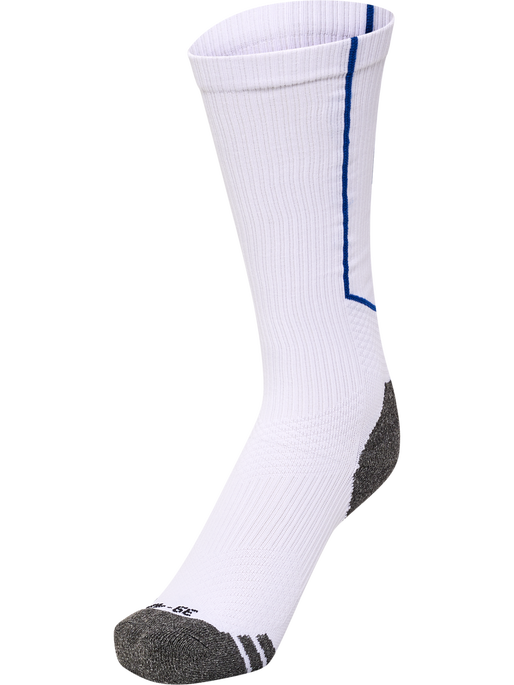 hmlPRO TRAINING SOCKS HIGH, WHITE/TRUE BLUE, packshot