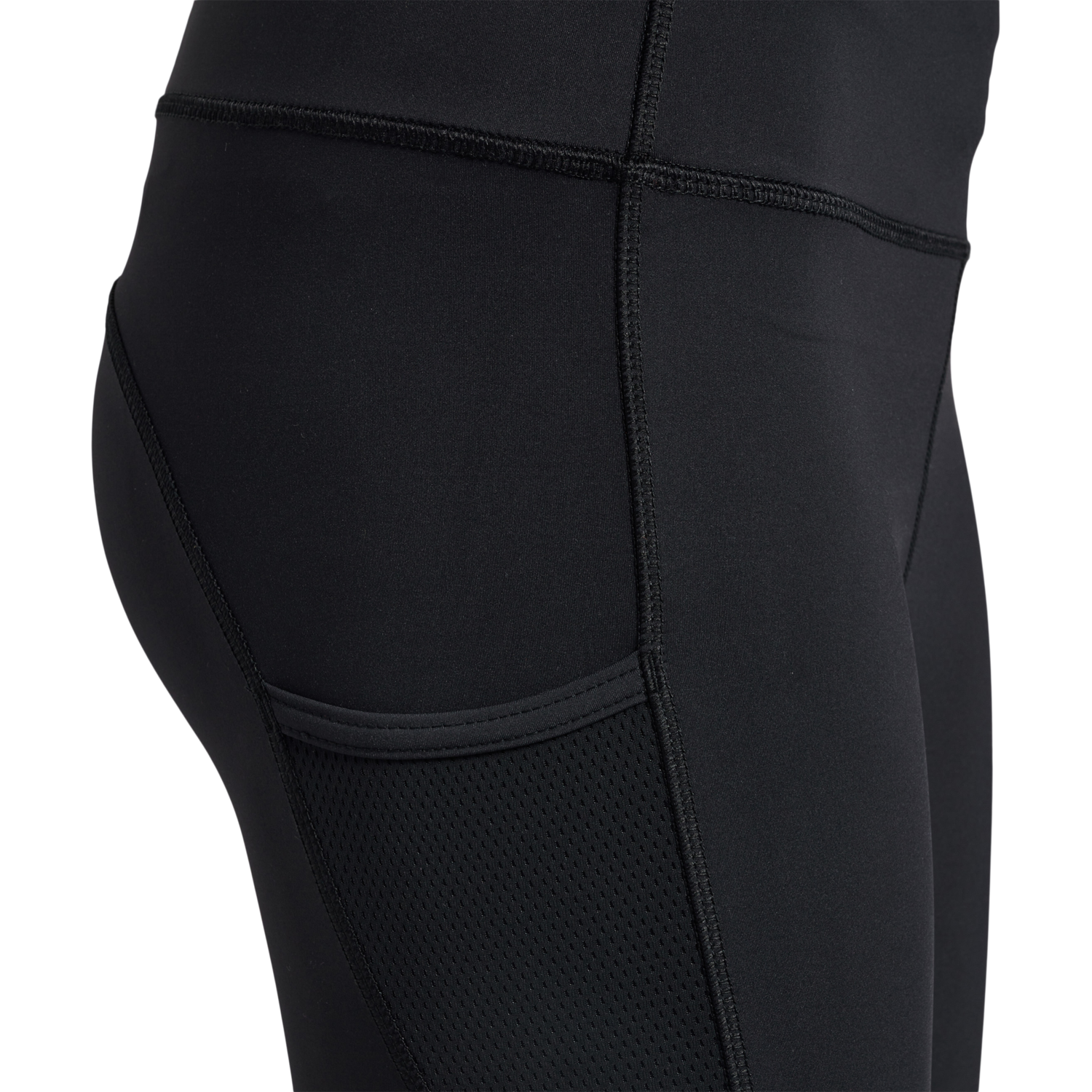 WOMEN HW LONG TIGHTS, BLACK, packshot