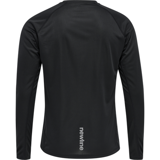 MEN CORE RUNNING T-SHIRT L/S, BLACK, packshot