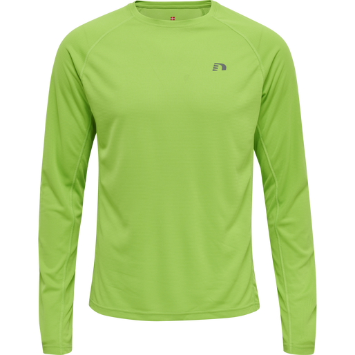 MEN CORE RUNNING T-SHIRT L/S, GREEN FLASH, packshot