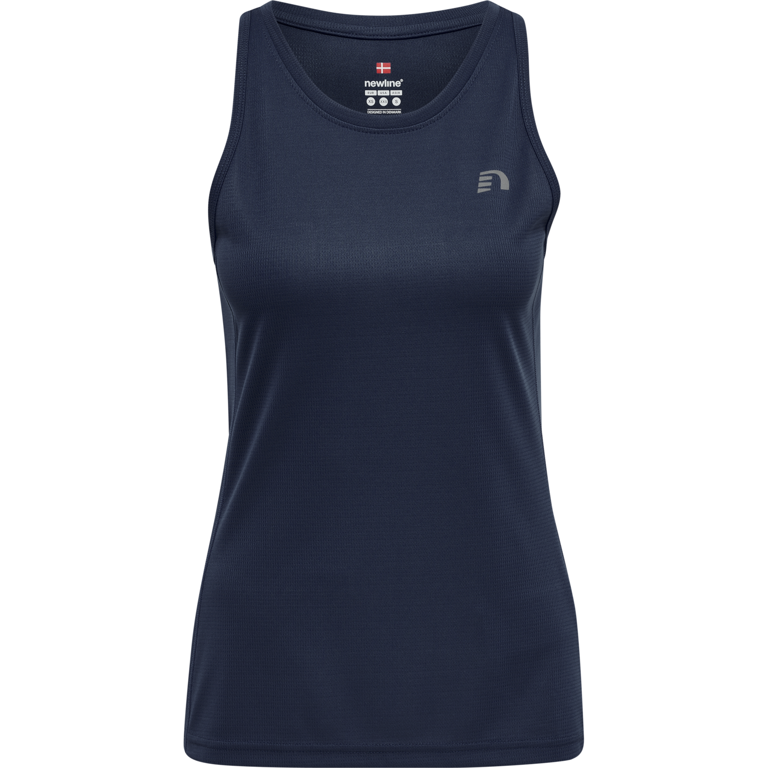 WOMEN CORE RUNNING SINGLET, BLACK IRIS, packshot