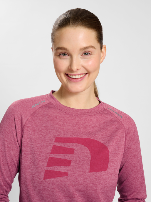 nwlORLANDO T-SHIRT L/S WOMAN, DRY ROSE MELANGE, model