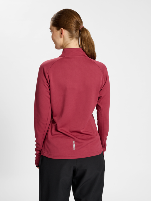 nwlPHOENIX 1/2 ZIP L/S WOMAN, DRY ROSE, model