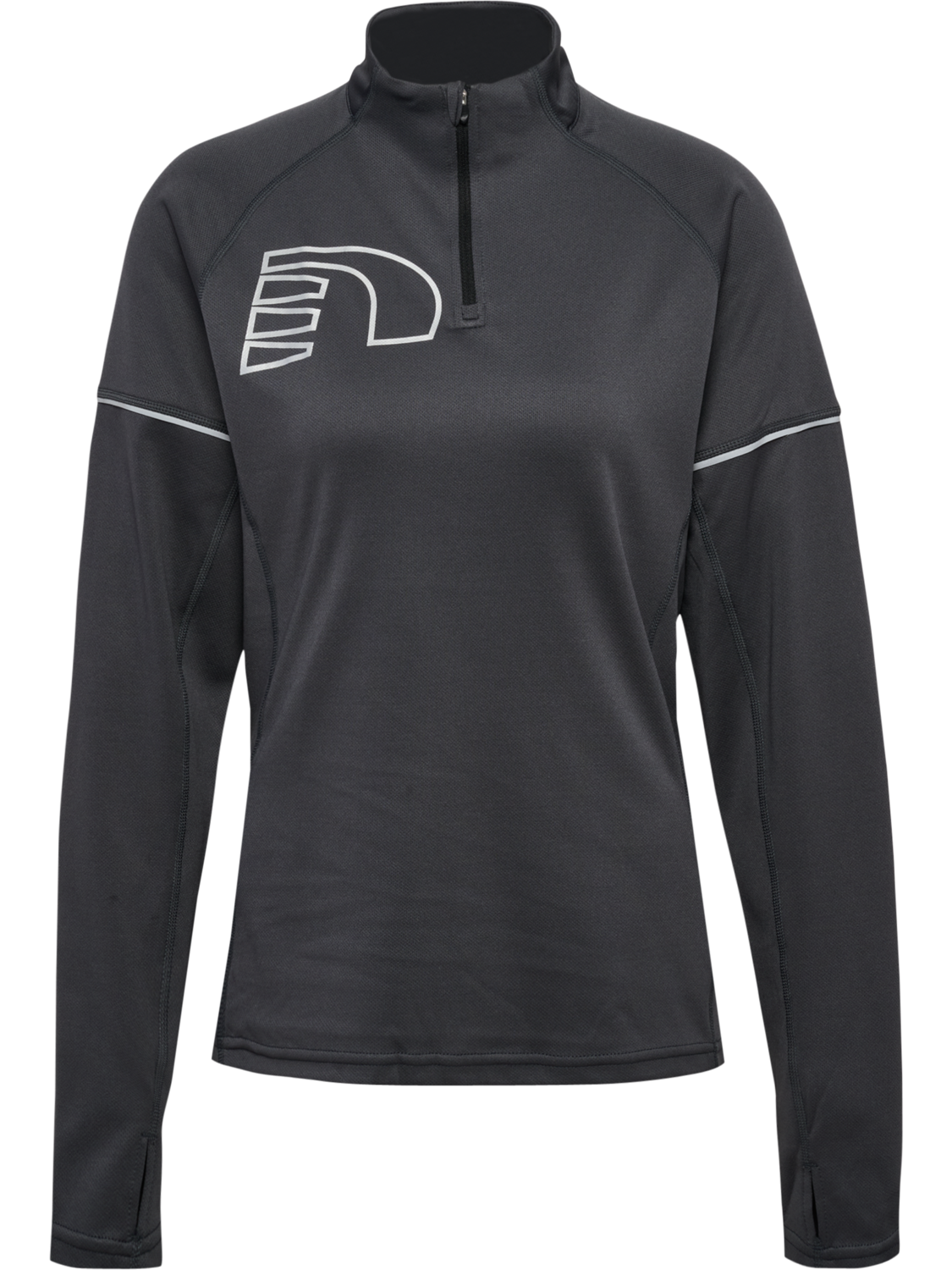 CORE ZIP NECK SHIRT, TITANIUM, packshot