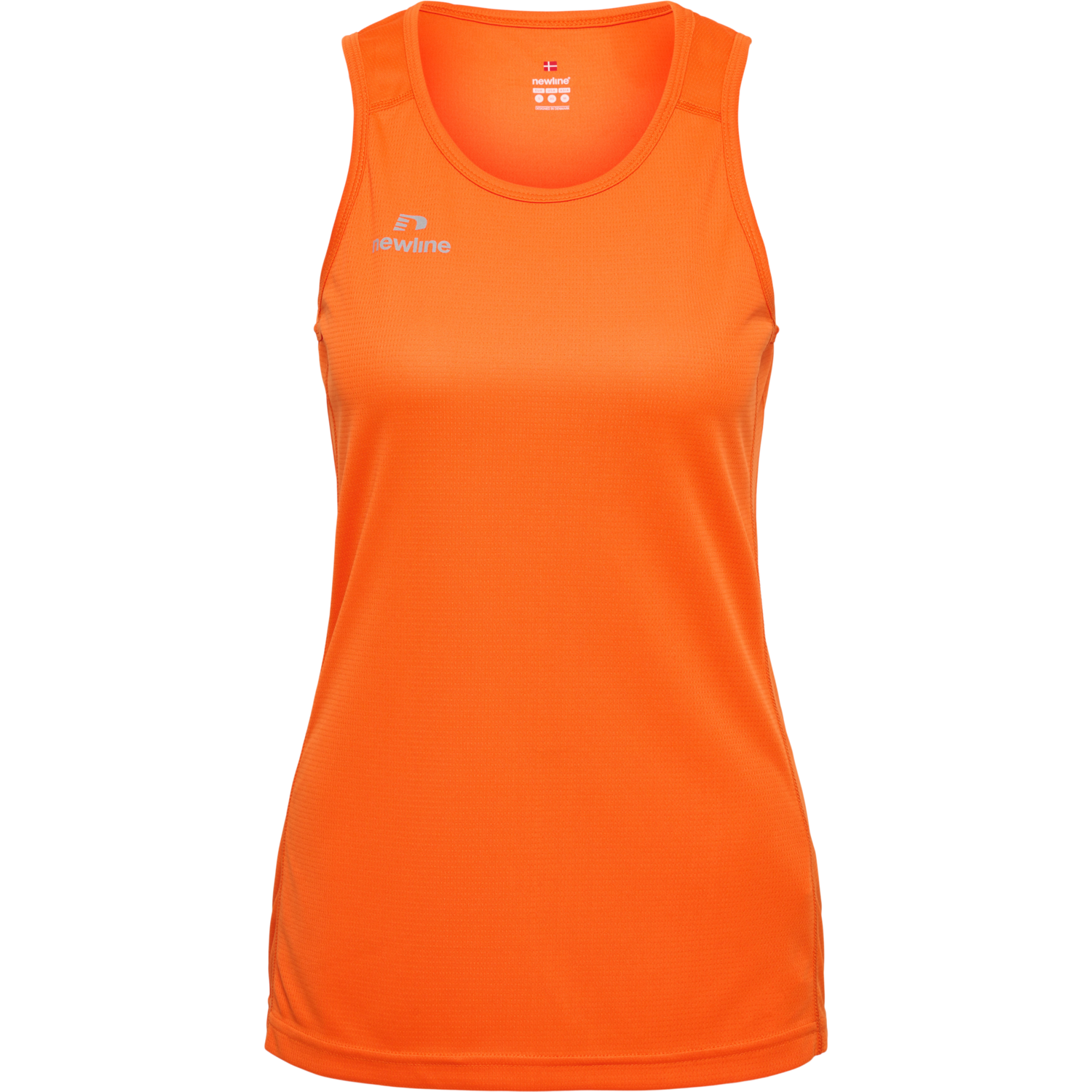 WOMEN'S ATHLETIC RUNNING SINGLET, ORANGE TIGER, packshot