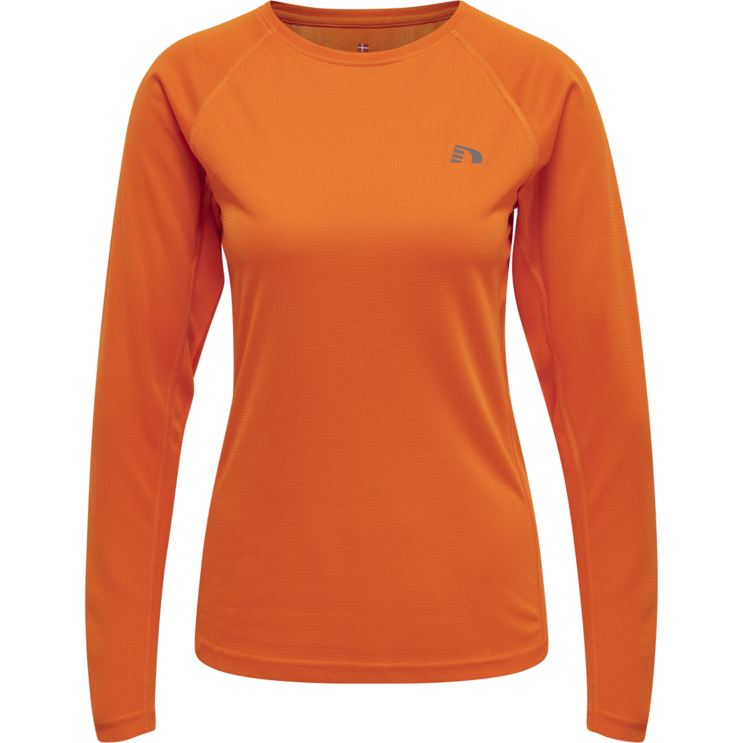 WOMEN CORE RUNNING T-SHIRT L/S, ORANGE TIGER, packshot