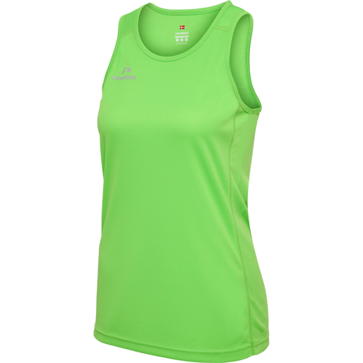 WOMEN'S ATHLETIC RUNNING SINGLET, GREEN FLASH, packshot