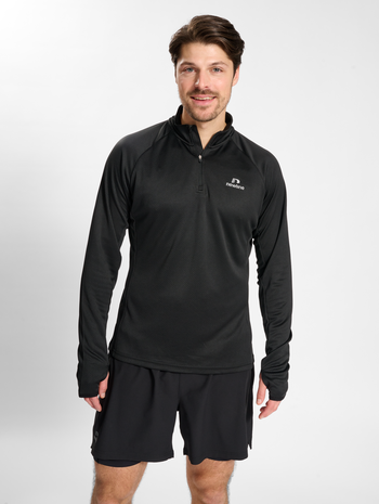 nwlPHOENIX 1/2 ZIP L/S male, BLACK, model