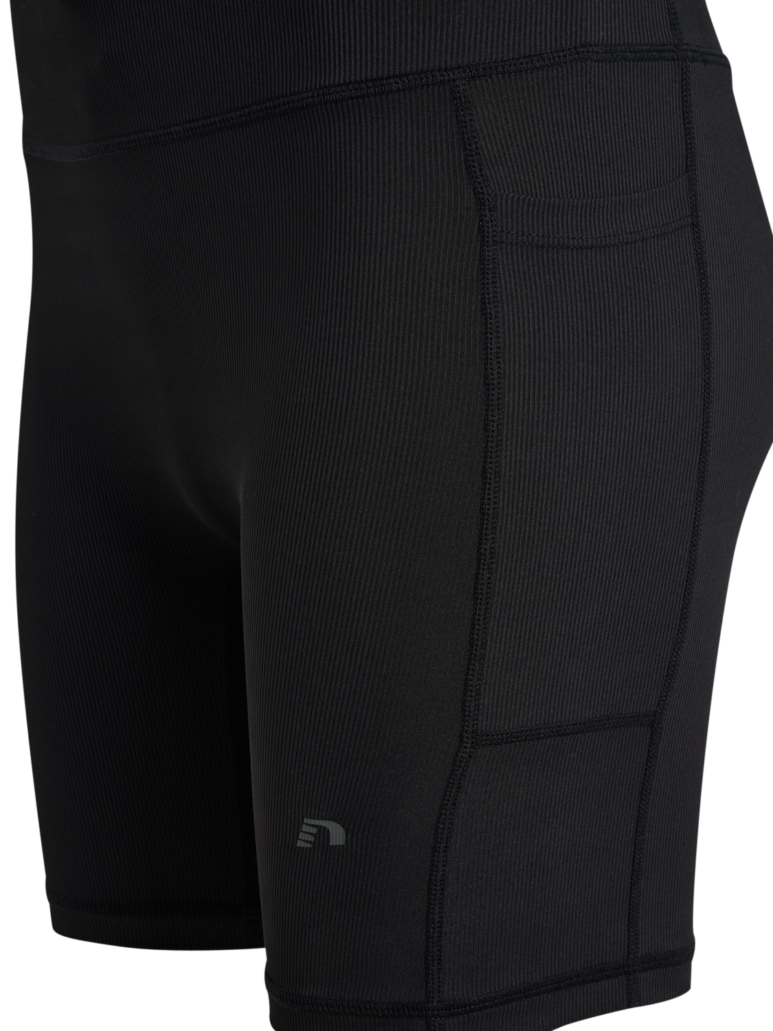 nwlECLIPSE RIB SHORT TIGHTS, BLACK, packshot