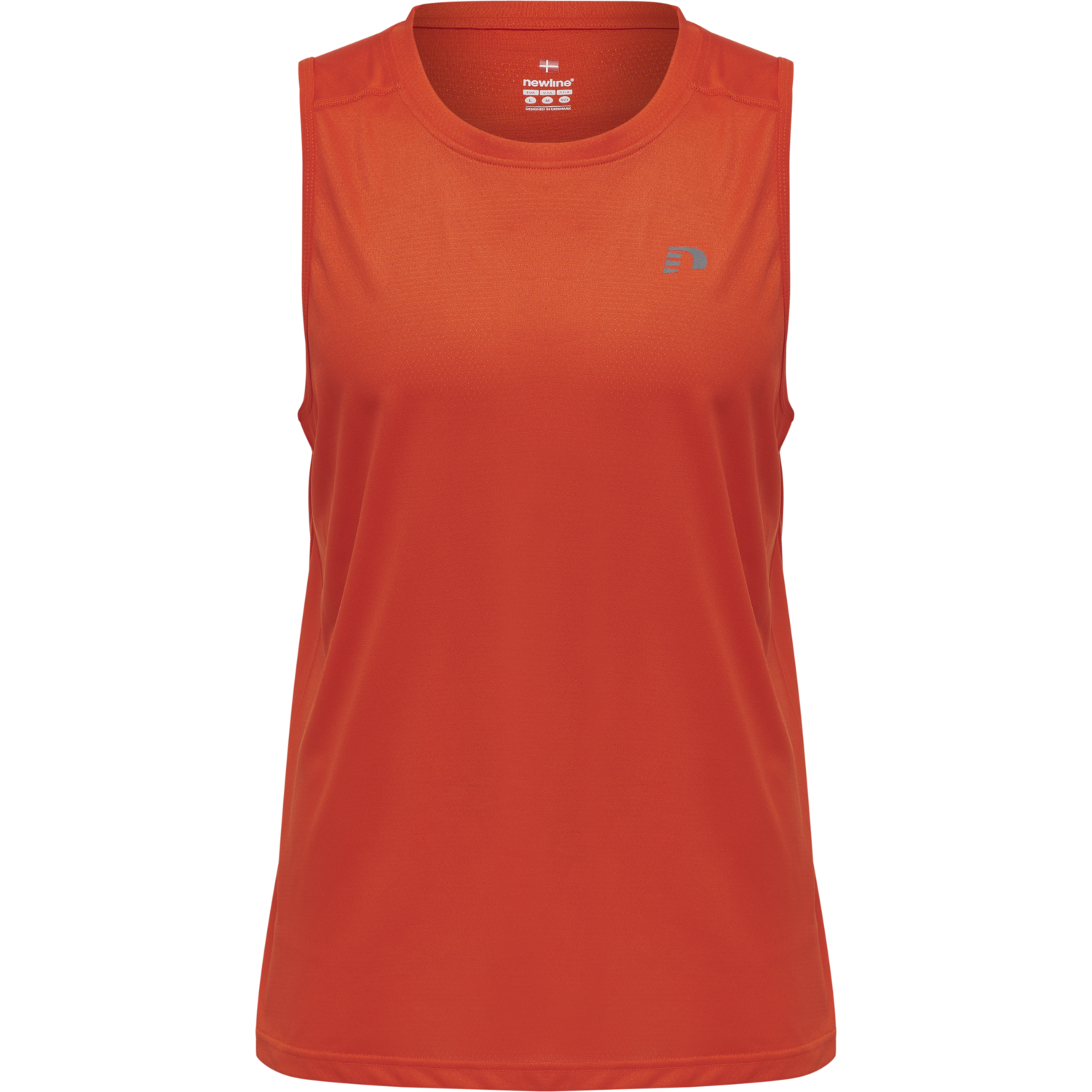 MEN RUNNING SINGLET, SPICY ORANGE, packshot