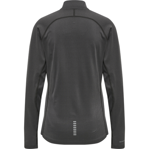 WOMEN 1/2 ZIP L/S, FORGED IRON MELANGE, packshot