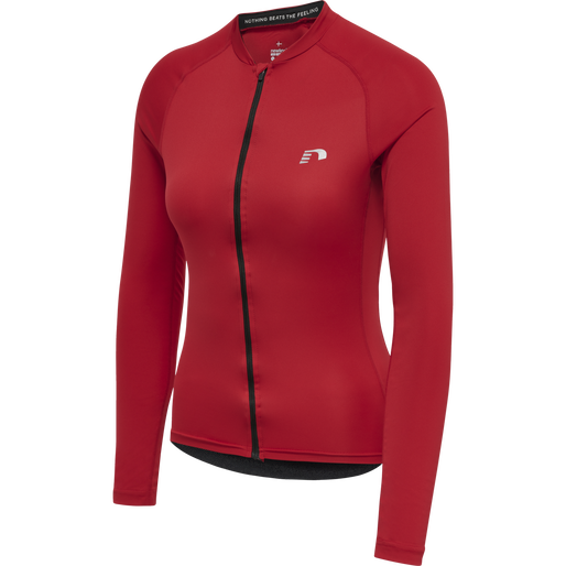 WOMENS CORE BIKE L/S JERSEY, TANGO RED, packshot